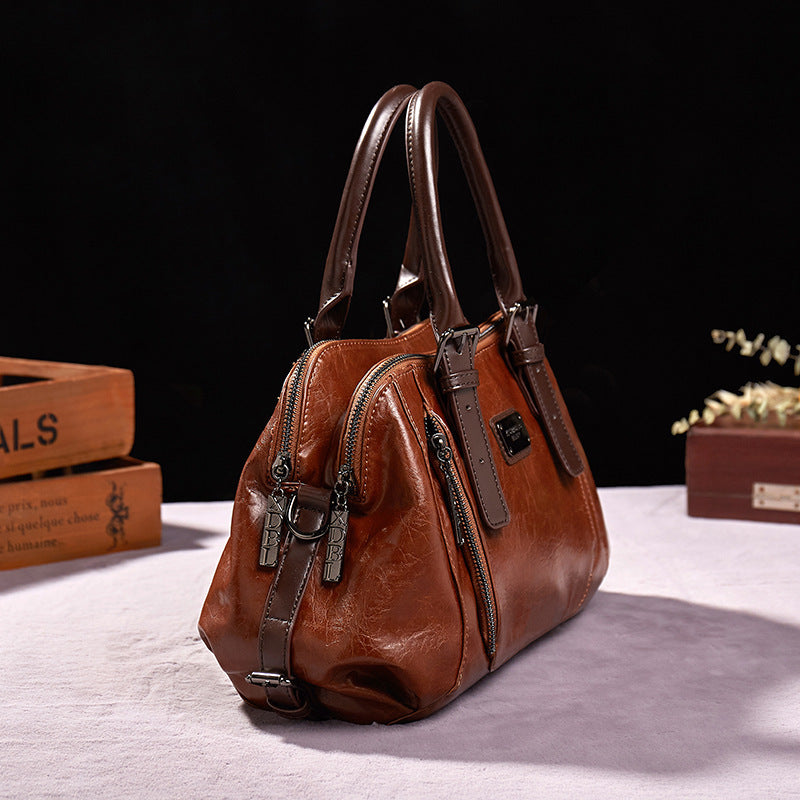 Women's Retro Boston Designer Shoulder Bag Classic Vintage Style - LAKD London