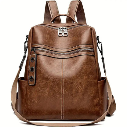 Women's Faux Leather Convertible Shoulder Handbag Versatile Everyday Purse Stylish - LAKD London