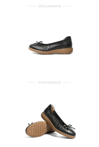 Womens Soft Bottom Breathable Pumps | Cowhide Leather Shoes - LAKD London
