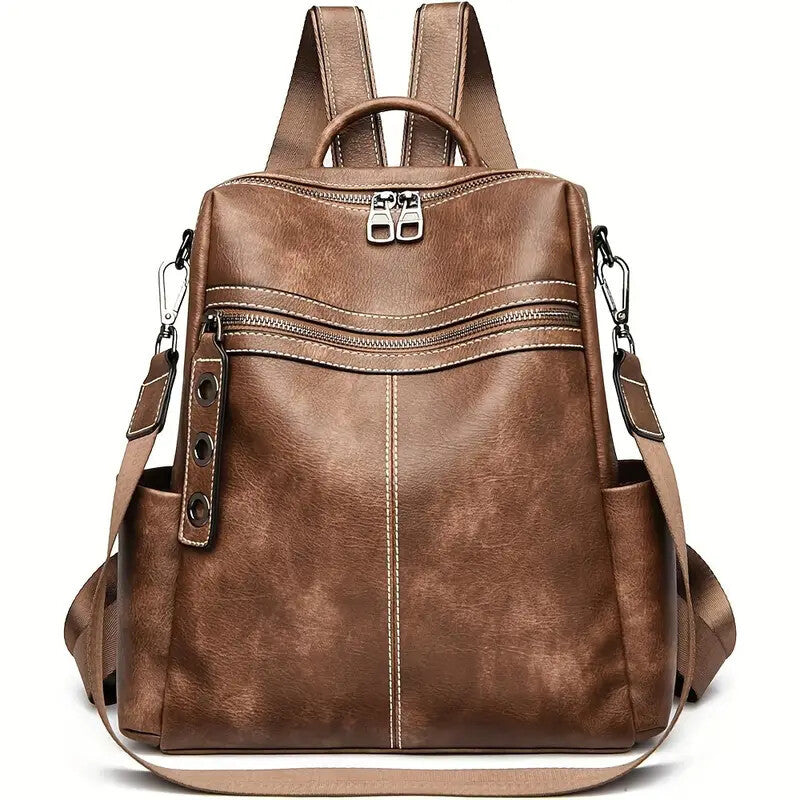 Women's Faux Leather Convertible Shoulder Handbag Versatile Everyday Purse Stylish - LAKD London