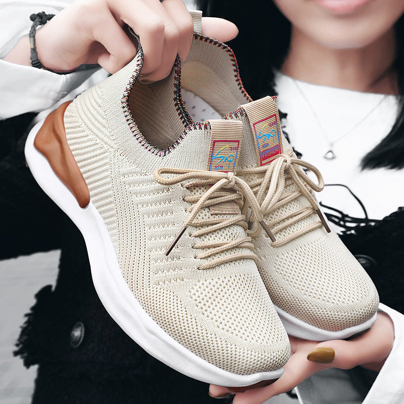 Women's Breathable Mesh Lace Up Casual Running Shoes