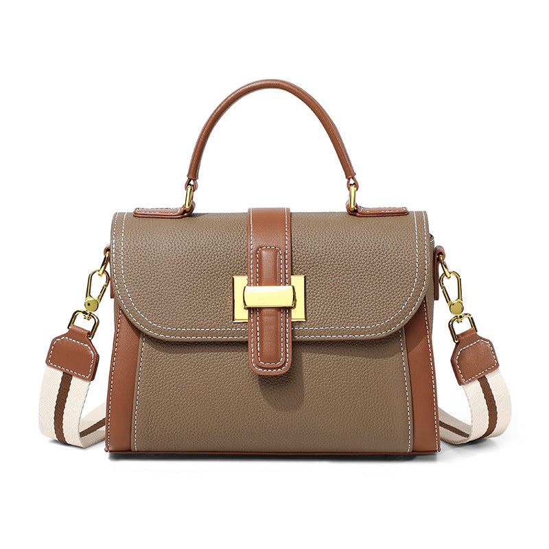 Women's Luxury Genuine Leather One Shoulder Textured Designer Handbag