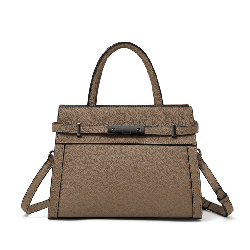Women's Genuine Leather Luxury Clamshell Crossbody Shoulder Handbag