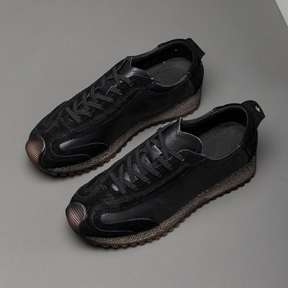 Men's Retro Leather Sneakers Casual Comfortable Stylish Everyday Shoes
