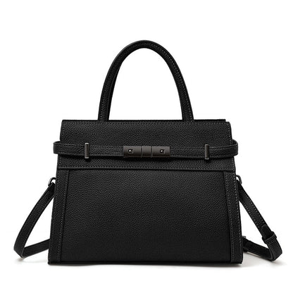 Women's Genuine Leather Luxury Clamshell Crossbody Shoulder Handbag