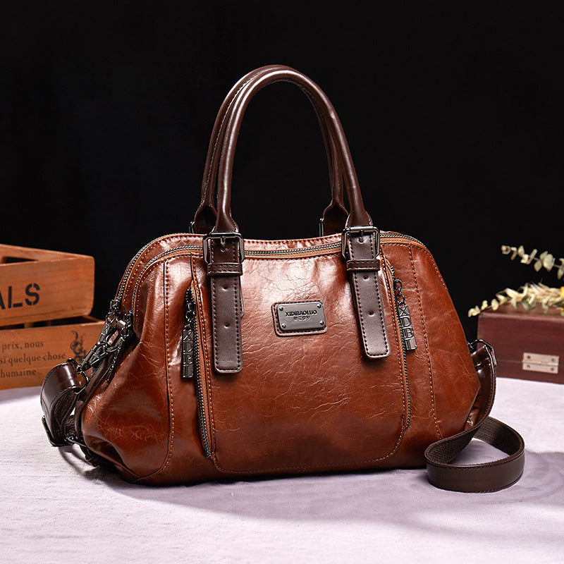 Women's Retro Boston Designer Shoulder Bag Classic Vintage Style - LAKD London