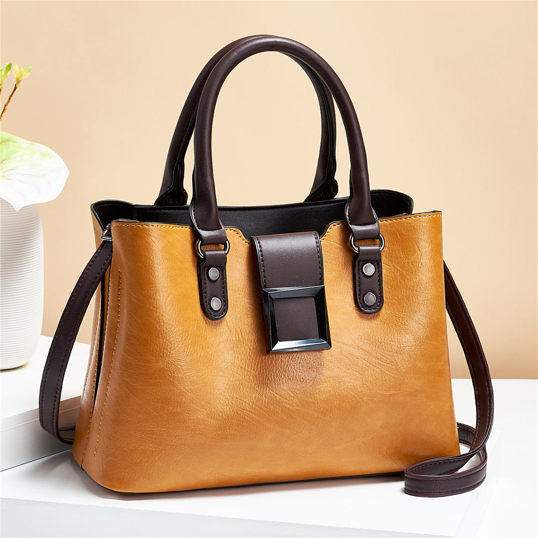 Women's Premium Big Buckle Shoulder Crossbody Office Handbag - LAKD London