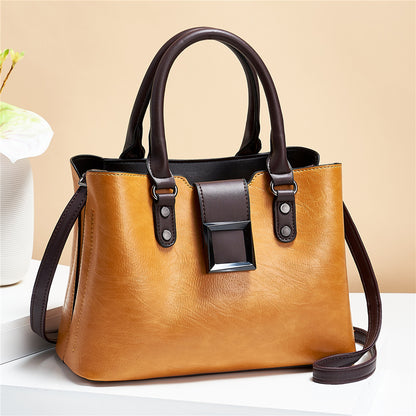 Women's Premium Big Buckle Shoulder Crossbody Office Handbag - LAKD London