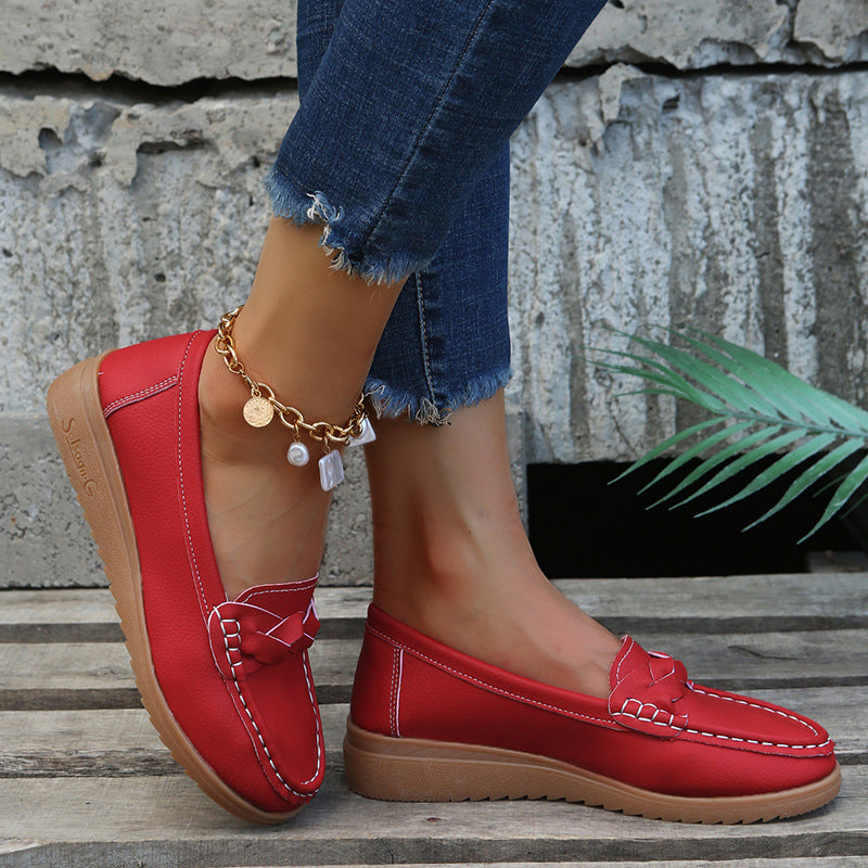 Women's Casual Weave Design Soft Flat Spring Summer Shoes
