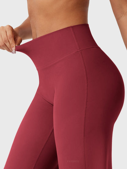 Women's Solid Summer High Waist Flared Wide Leg Pants