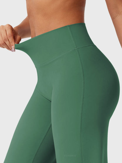 Women's Solid Summer High Waist Flared Wide Leg Pants