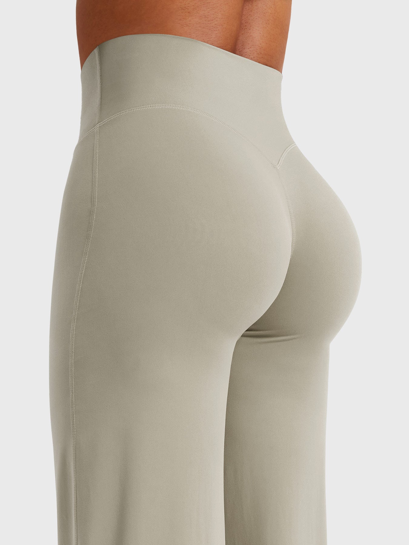 Women's Solid Summer High Waist Flared Wide Leg Pants