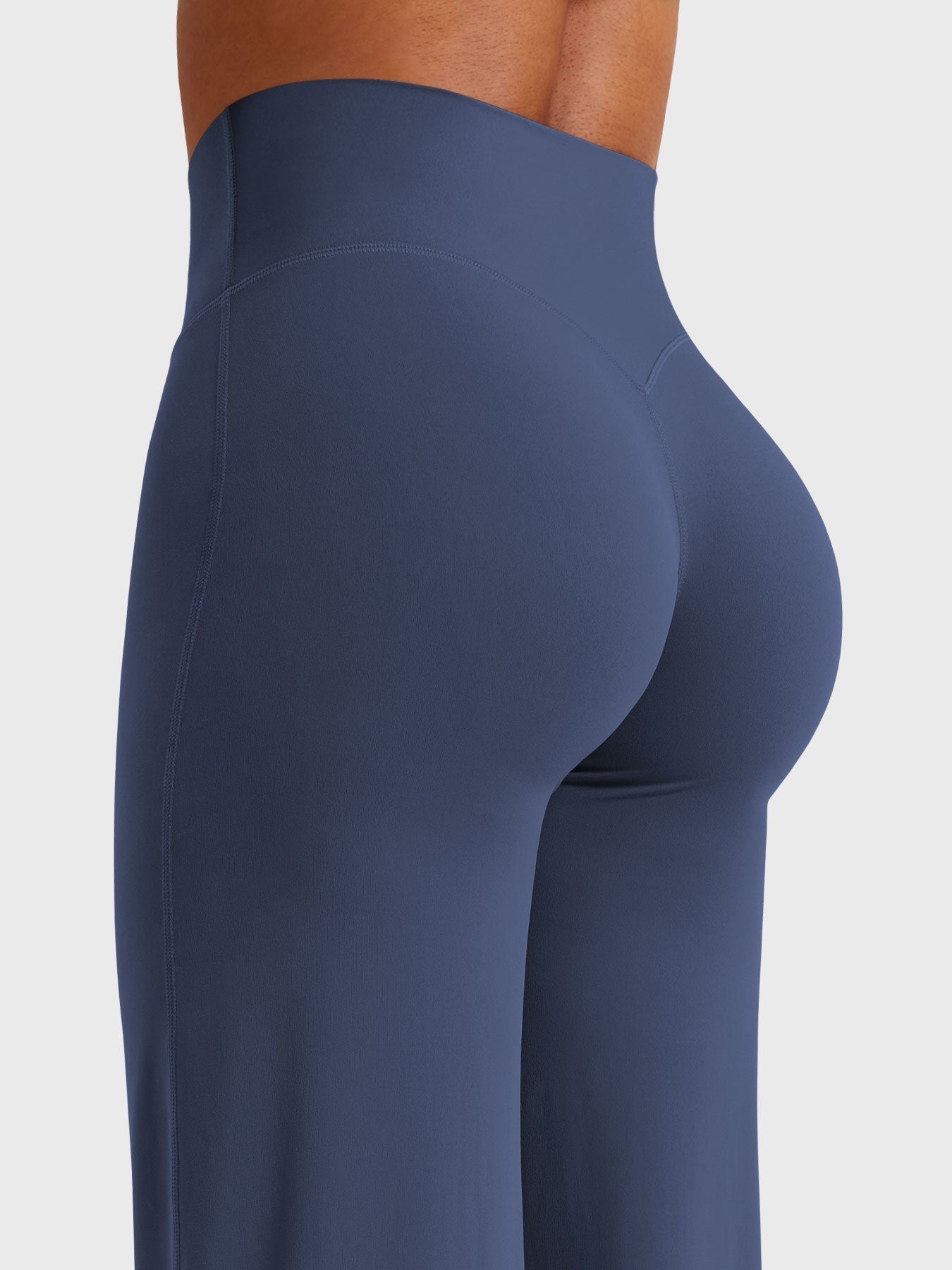 Women's Solid Summer High Waist Flared Wide Leg Pants