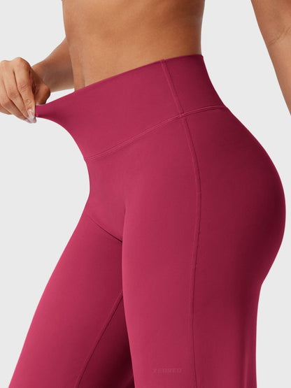 Women's Solid Summer High Waist Flared Wide Leg Pants