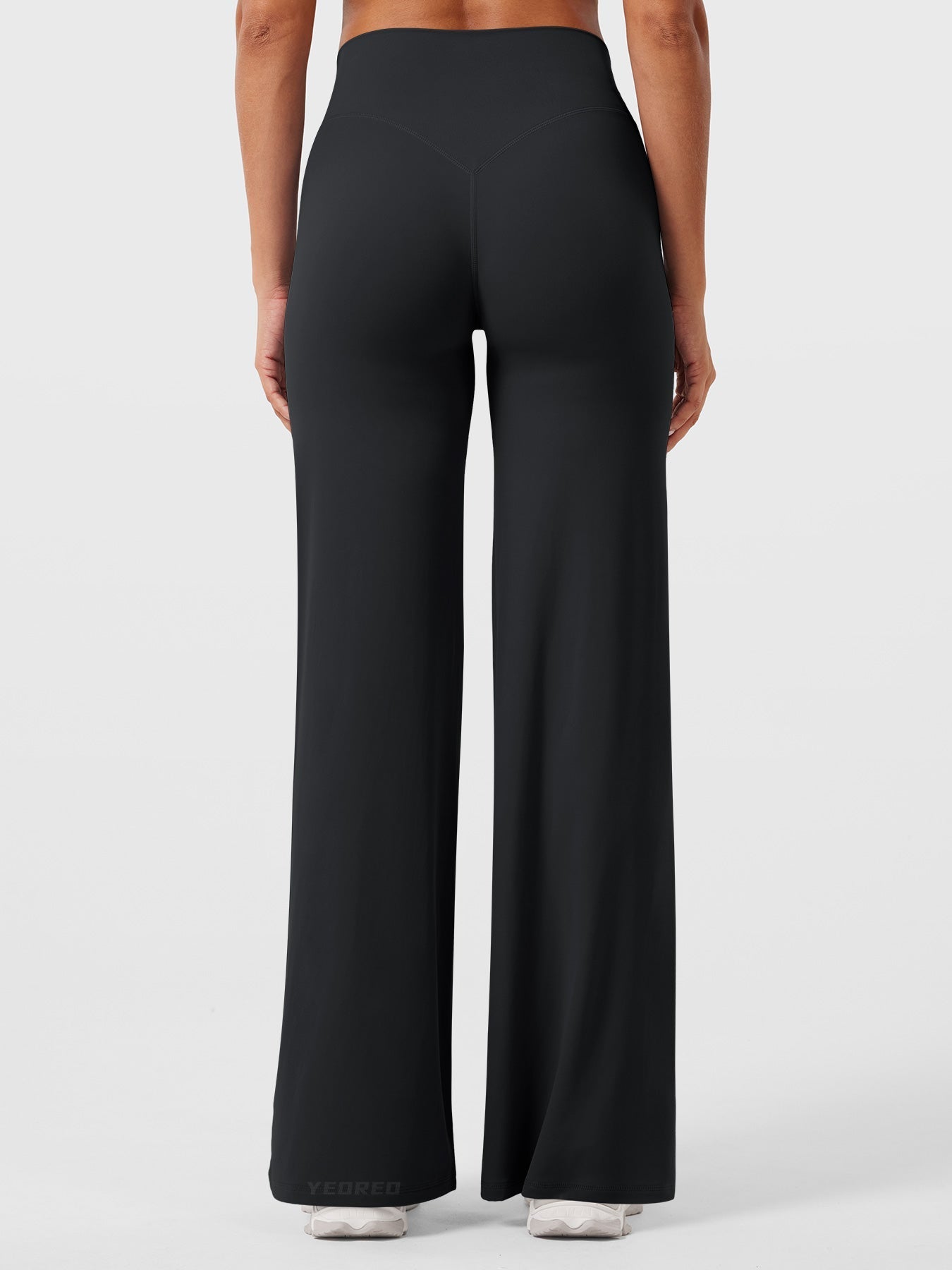 Women's Solid Summer High Waist Flared Wide Leg Pants